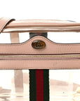Vinyl Web Mini Ophidia Transparent Shoulder Bag Perfect Pink