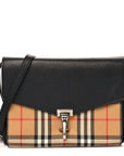 Derby Calfskin Vintage Check Small Macken Crossbody Bag Black