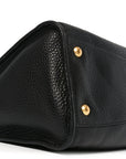 Vitello Daino Shopping Satchel Black