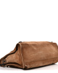 Waxed Suede Calfskin Classic Hardware Medium Le City Camel