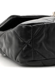 Lambskin Quilted Medium CHNL 19 Flap Black