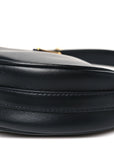 Soft Calfskin Arque Shoulder Bag Black