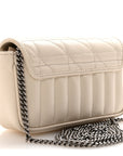 Calfskin Matelasse Aria Super Mini GG Marmont Shoulder Bag Mystic White