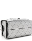Metallic Caviar Quilted Mini CHNL 25 Handbag Anthracite