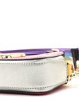 Saffiano Rainbow Strap Color Block Small Snapshot Camera Bag Pink Multicolor