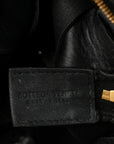Lambskin Maxi Intrecciato Mini Cassette Camera Bag Black