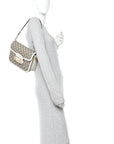 GG Supreme Monogram Horsebit 1955 Shoulder Bag Beige Mystic White