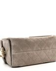 Suede Quilted Mini CHNL 25 Handbag Dark Grey