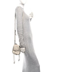 Nappa Intrecciato Double Pocket Crossbody Mist Black