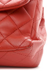 Lambskin Quilted Mini Rectangular Flap Red