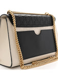 GCCIssima Medium Padlock Shoulder Bag Black Mystic White