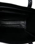 Shiny Calfskin Logo Crocodile Embossed XXS Everyday Tote Black