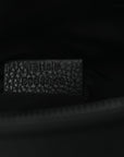 Nylon Jacquard Check Belt Bag Black