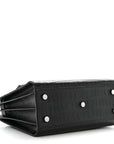 Calfskin Crocodile Embossed Baby Sac De Jour Black