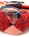 Tweed Quilted Medium CHNL 19 Flap Red Navy Multicolor