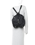 Tessuto Nylon Vela Medium Backpack Black