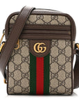 GG Supreme Monogram Web Mini Ophidia Messenger Brown