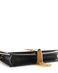 Smooth Calfskin Classic Monogram Kate Tassel Chain Wallet Black