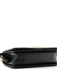 Calfskin Braided Medium Boy Flap Black