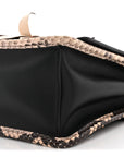 Vitello Century Snakeskin F is FNDI Flower Burst FF Small Kan I Shoulder Bag Black Beige