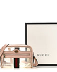 Vinyl Web Mini Ophidia Transparent Shoulder Bag Perfect Pink