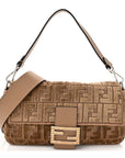 Velvet Jacquard FF Crystal Baguette Cappuccino