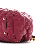 Calfskin Quilted Leather Stam Bag Pink