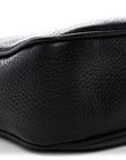 Pebbled Calfskin Small Soho Disco Bag Black