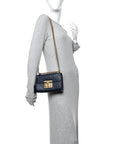 GCCIssima Small Padlock Shoulder Bag Blue Agata