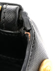 Saffiano Small Galleria Double Zip Tote Black
