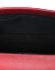 Patent Calfskin New Medium Plexiglass Boy Flap Red