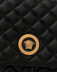 Calfskin Quilted Medusa Backpack Black