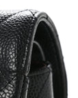 Caviar Quilted Maxi Double Flap Black