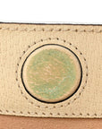 Textured Calfskin Web Small Ophidia Chain Shoulder Bag Mystic White
