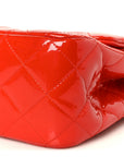Patent Quilted Jumbo Double Flap Red