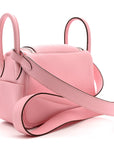 Taurillon Clemence Verso Mini Lindy 20 Rose Sakura Gris Perle