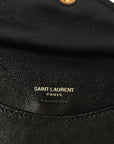 Lambskin Chevron Quilted Large Loulou Black