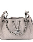 Caviar Quilted Mini CHNL 25 Handbag Dark Grey