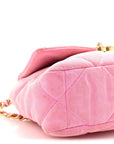 Denim Quilted Medium CHNL 19 Flap Neon Pink