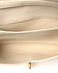 Nappa Intrecciato Knot Lock Top Handle Crossbody Bag Sea Salt