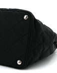 Nylon Tessuto Impuntu Quilted Tote Black
