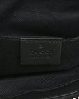 GG Supreme Monogram Web Small Flat Messenger Bag Black Grey