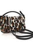 Calf Hair Leopard Print Phone Baguette Moro