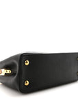 Taurillon Capucines MM Black Beige Red