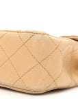 Lambskin Quilted Bekko Resin Mini Square Flap Beige