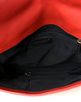 Calfskin Quilted Large Boy Flap Red