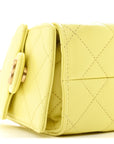 Caviar Quilted Mini CHNL 25 Handbag Light Yellow
