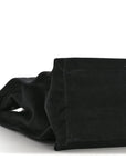 Linen Calfskin Rive Gauche North South Tote Black