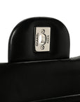 Lambskin Quilted Jumbo Double Flap Black