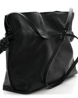 Nappa Medium Flamenco Knot Bag Black